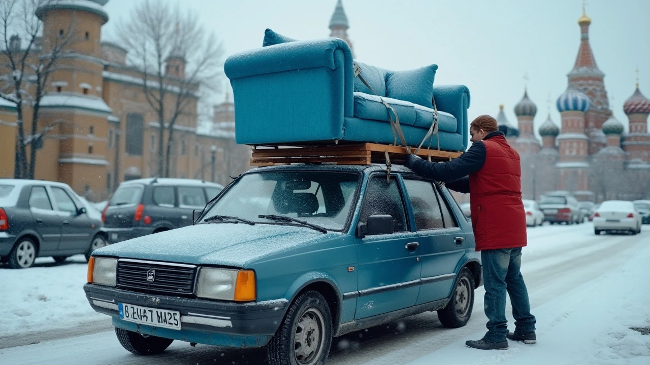 Как транспортировать диван с помощью легкового автомобиля